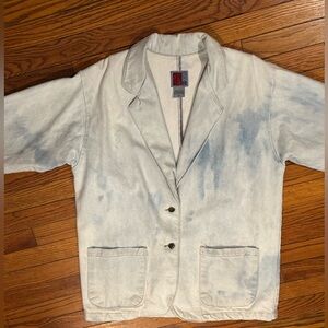 Vintage bleached denim Blazer